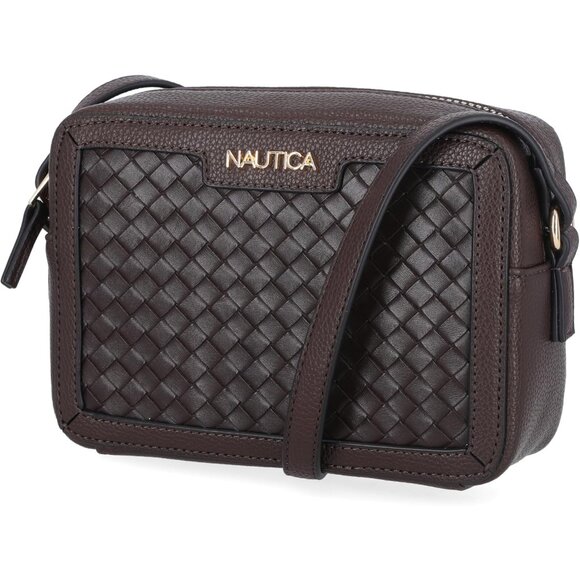 Handbags - Women's Dark Brown PU Leather Candid Camera Shoulder Strap Crossbody Bag